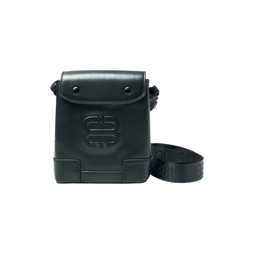 Leather cross bag black