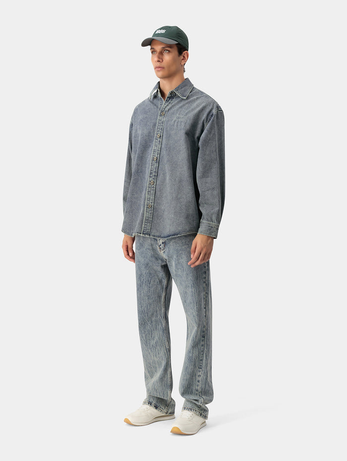 LIGHT WASH DENIM SHIRT