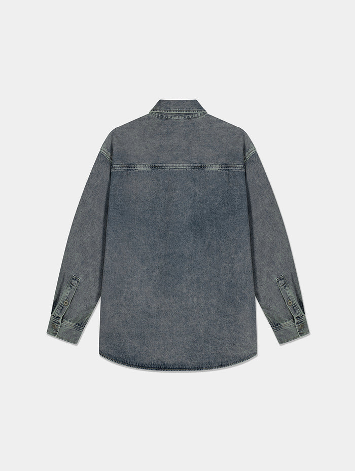 LIGHT WASH DENIM SHIRT