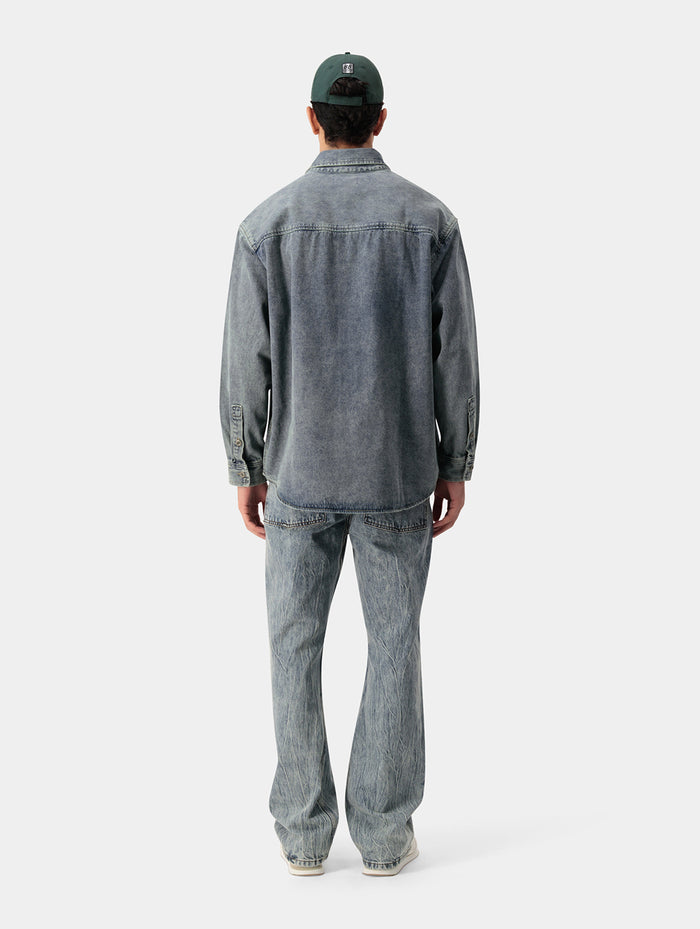 LIGHT WASH DENIM SHIRT