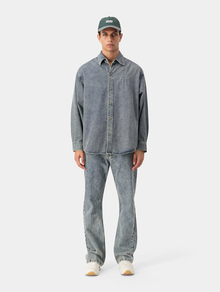 LIGHT WASH DENIM SHIRT