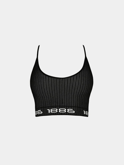 LOGO UNDER BAND CROP TOP