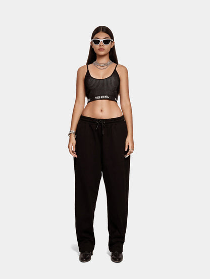 LOGO UNDER BAND CROP TOP