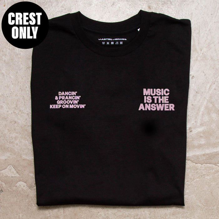 Ltd Crest Music Answer - Tshirt - Black