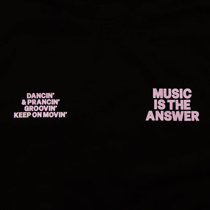 Ltd Crest Music Answer - Tshirt - Black