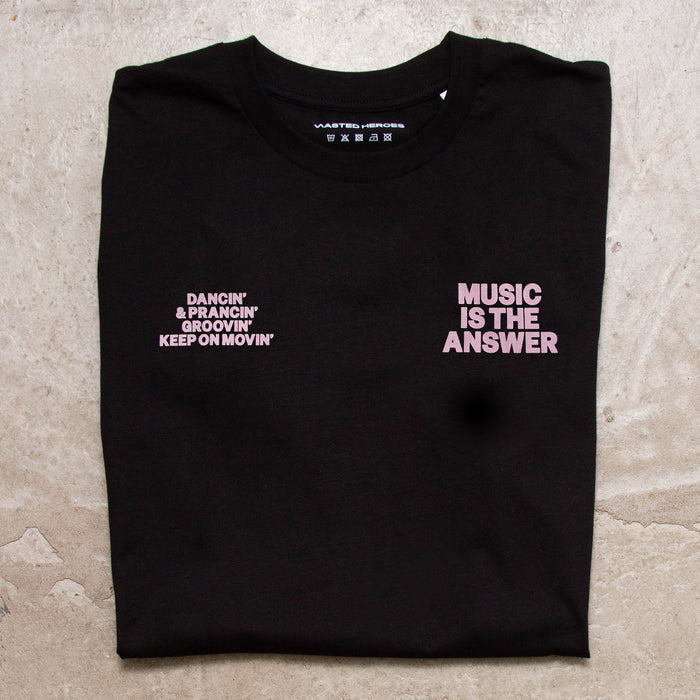 Ltd Crest Music Answer - Tshirt - Black