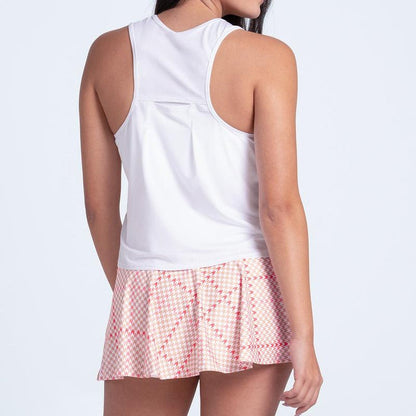 Lucky In Love Court Drip Tank - White