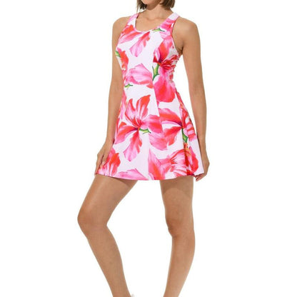 MDC Hibiscus Print Racerback Dress - Pink Floral