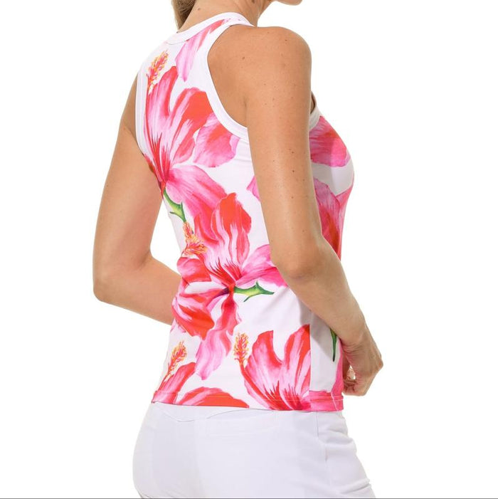 MDC HIbiscus Print Tank - Pink Floral