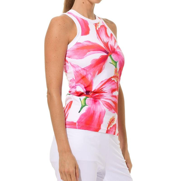 MDC HIbiscus Print Tank - Pink Floral