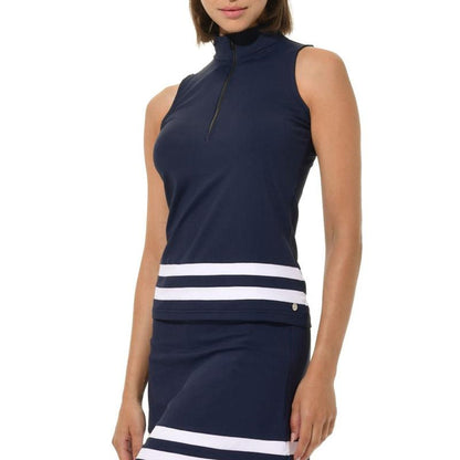 MDC Jersey S/L Mock - Navy/White