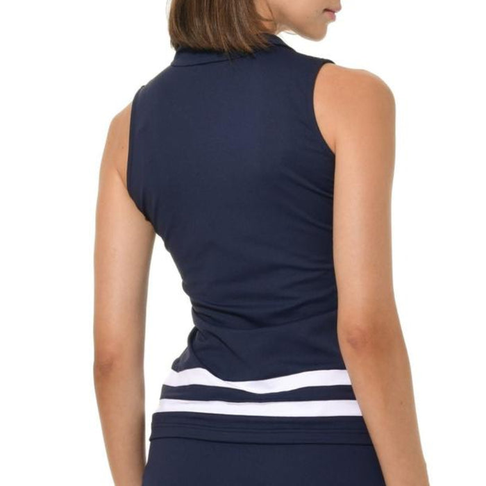 MDC Jersey S/L Mock - Navy/White