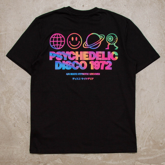 Mercury Elements Psychedelic Disco 1972 Back Print - Tshirt - Black