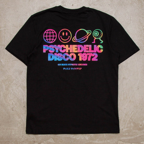 Mercury Elements Psychedelic Disco 1972 Back Print - Tshirt - Black