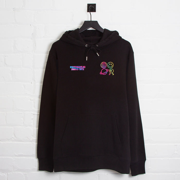 Mercury Elements Psychedelic Disco Back Print - Hood - Black
