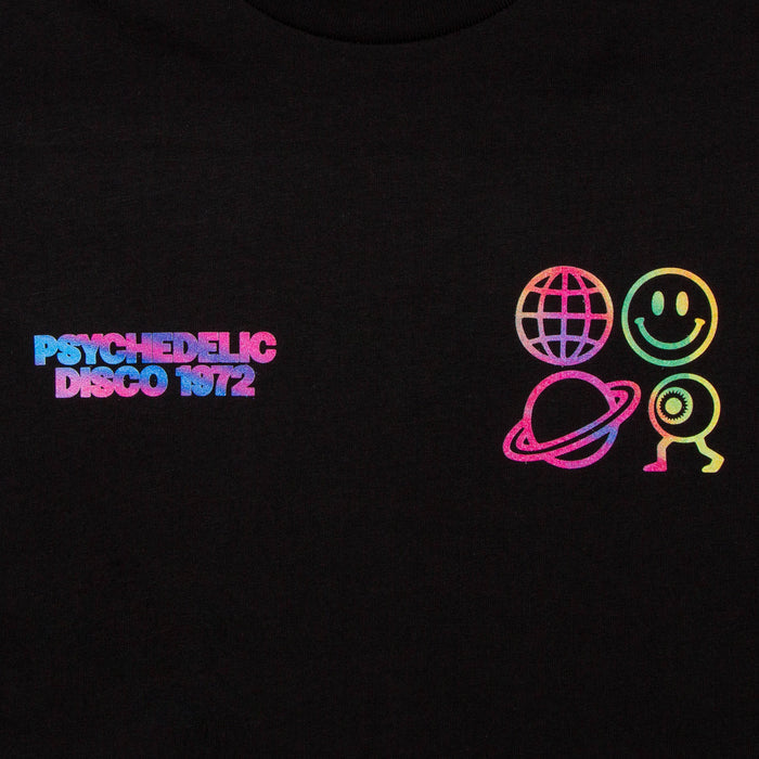 Mercury Elements Psychedelic Disco Back Print - Hood - Black