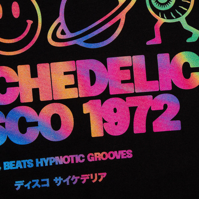Mercury Elements Psychedelic Disco Front Print - Hood - Black