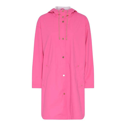Micha Hooded Rain Coat with Side Snaps - Pink