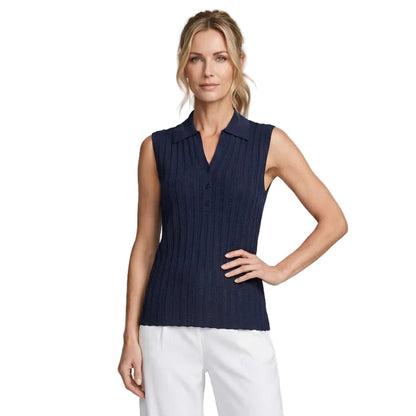 Micha S/L Knit Polo - Navy