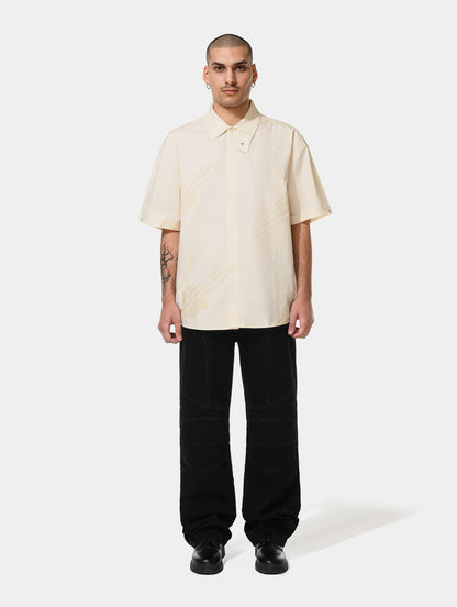 MONOGRAM PRINTED SHIRT - OFF WHITE
