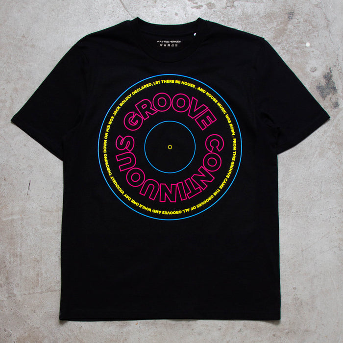MY Continuous Groove Front Print - Tshirt - Black
