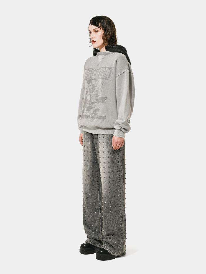 NEW WORLD HYBRID HOODIE- GREY