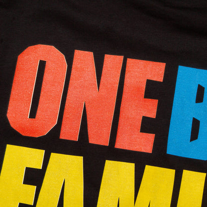 One Big Family Back Print - Tshirt - Black