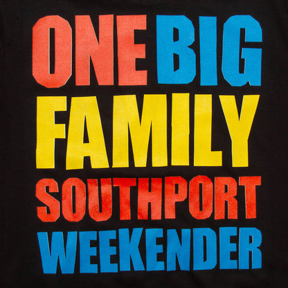 One Big Family Front Print - Tshirt - Black