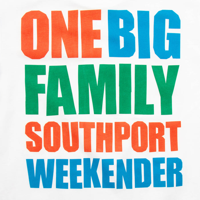 One Big Family Front Print - Tshirt - White