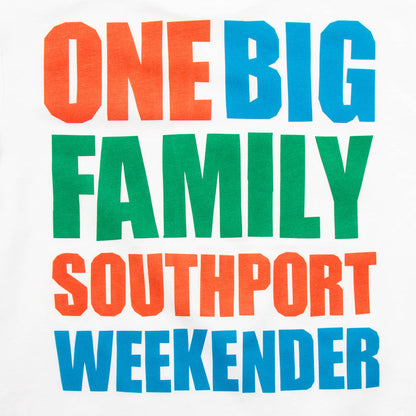 One Big Family Front Print - Tshirt - White