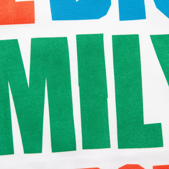 One Big Family Front Print - Tshirt - White