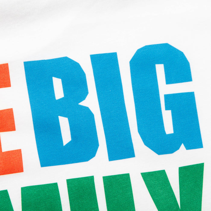 One Big Family Front Print - Tshirt - White