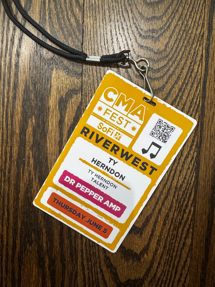 One-of-a-Kind: Ty Herndon’s Signed 2025 CMA Fest Performer Credential