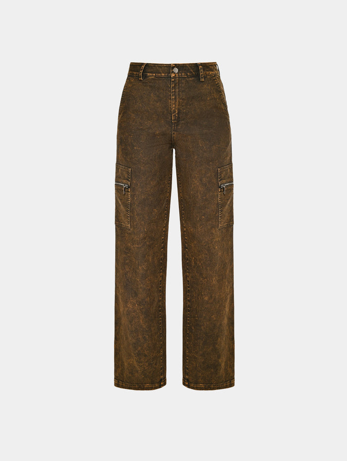 OVER DYE WORKWEAR PANTS - CARAMEL