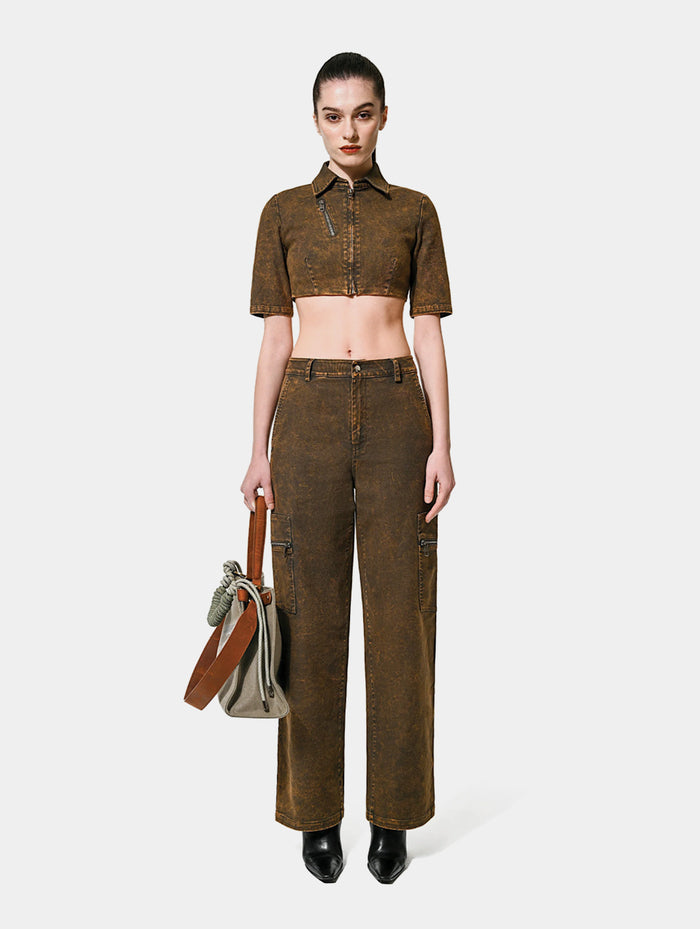 OVER DYE WORKWEAR PANTS - CARAMEL
