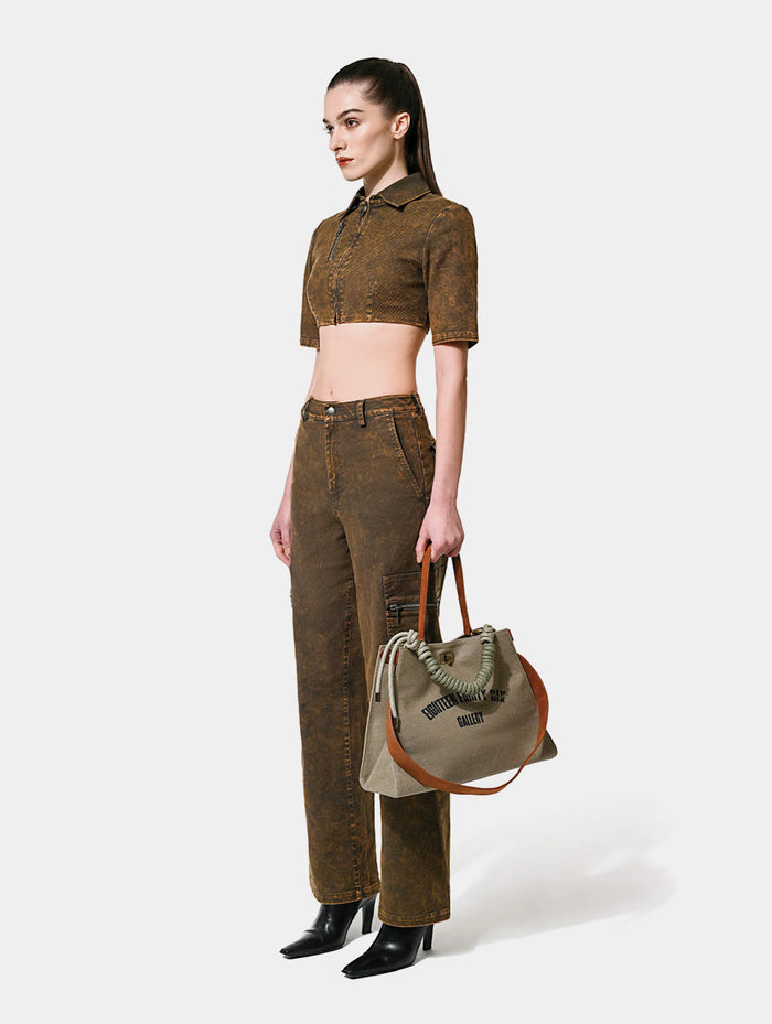 OVER DYE WORKWEAR PANTS - CARAMEL