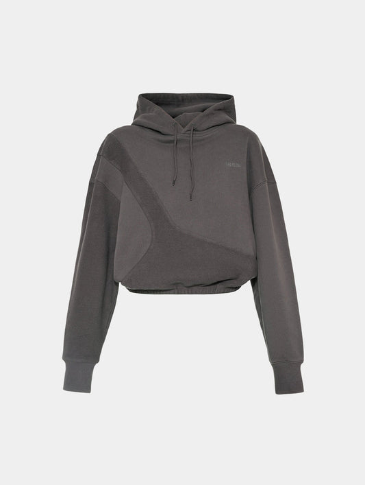 PATCH PANEL HOODIE - GREY