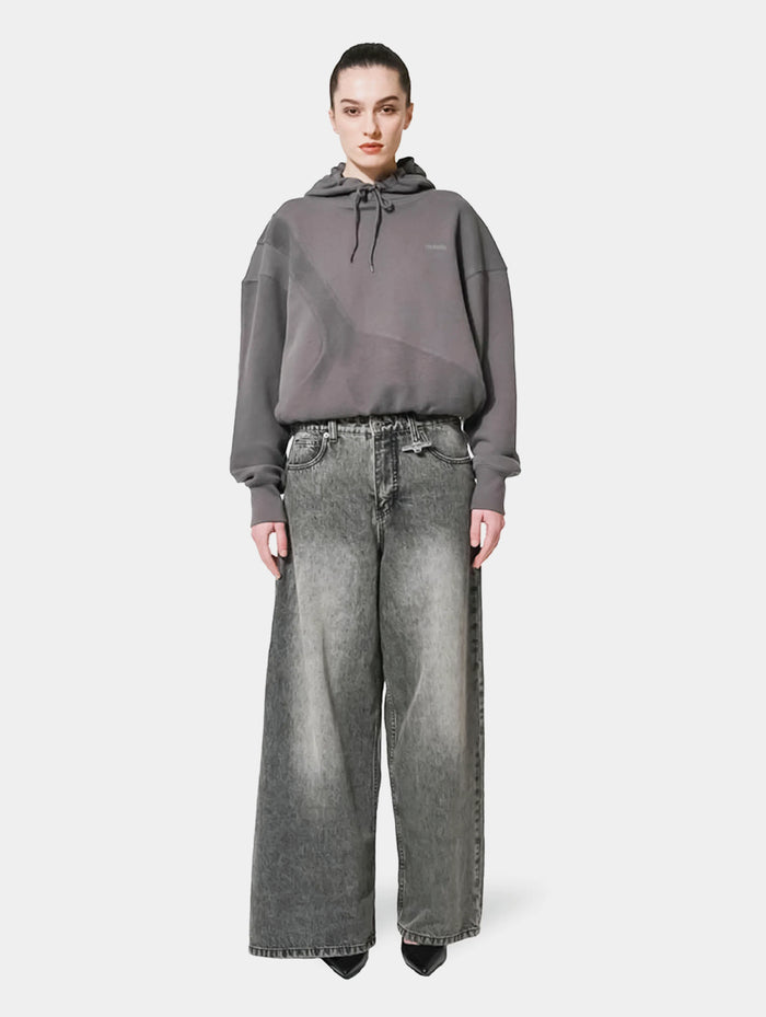 PATCH PANEL HOODIE - GREY
