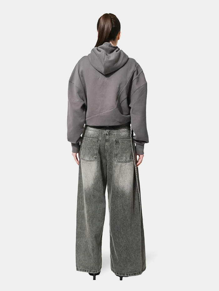 PATCH PANEL HOODIE - GREY