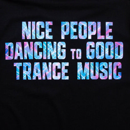 Peoples Trance Lazers Front Print - Tshirt - Black