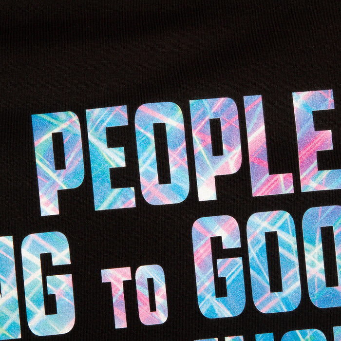 Peoples Trance Lazers Front Print - Tshirt - Black