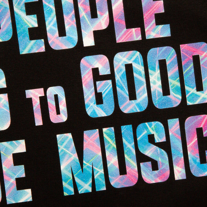 Peoples Trance Lazers Front Print - Tshirt - Black