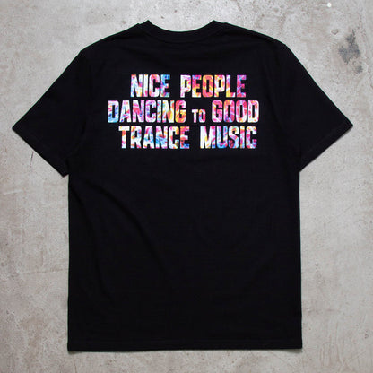 Peoples Trance Lights Back Print - Tshirt - Black