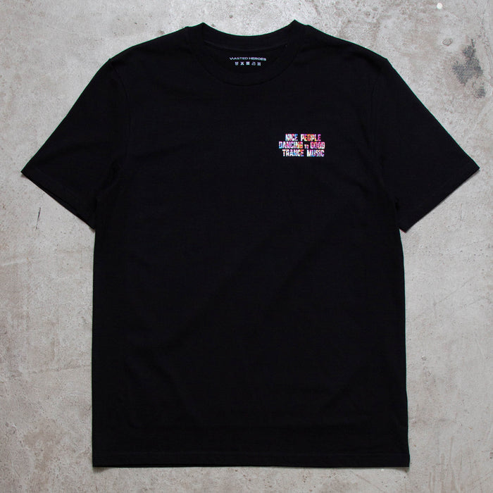 Peoples Trance Lights Back Print - Tshirt - Black