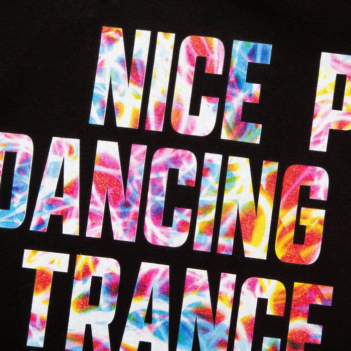 Peoples Trance Lights Front Print - Tshirt - Black