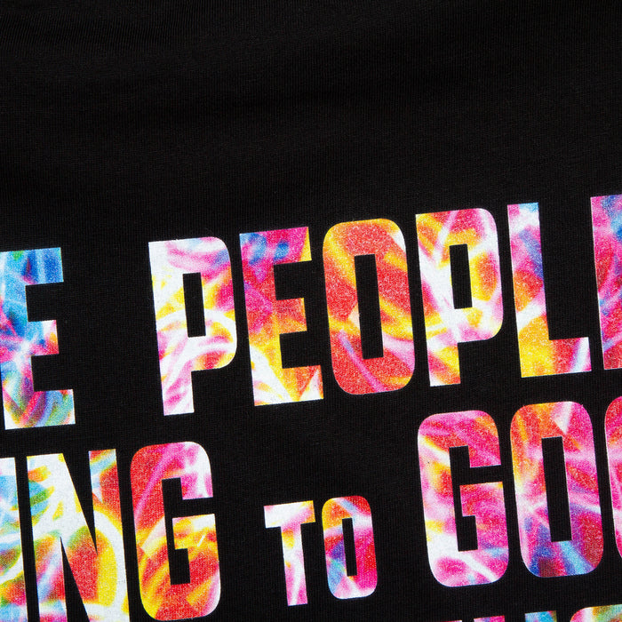 Peoples Trance Lights Front Print - Tshirt - Black