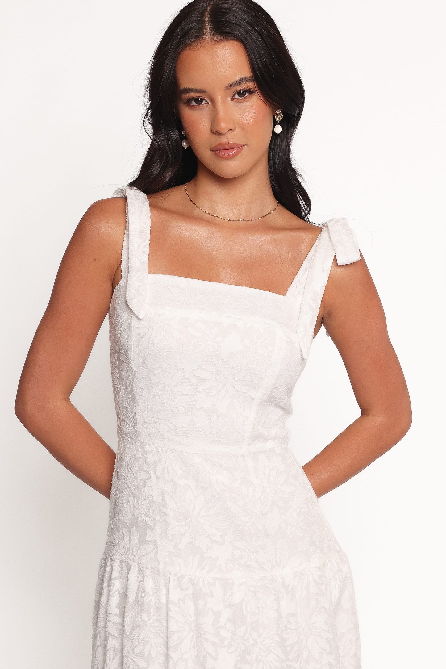 Lavinia Maxi Dress - White Floral