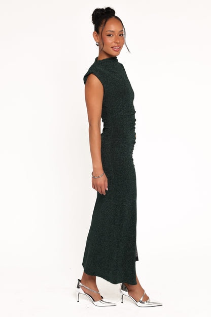 Mel Midi Dress - Emerald