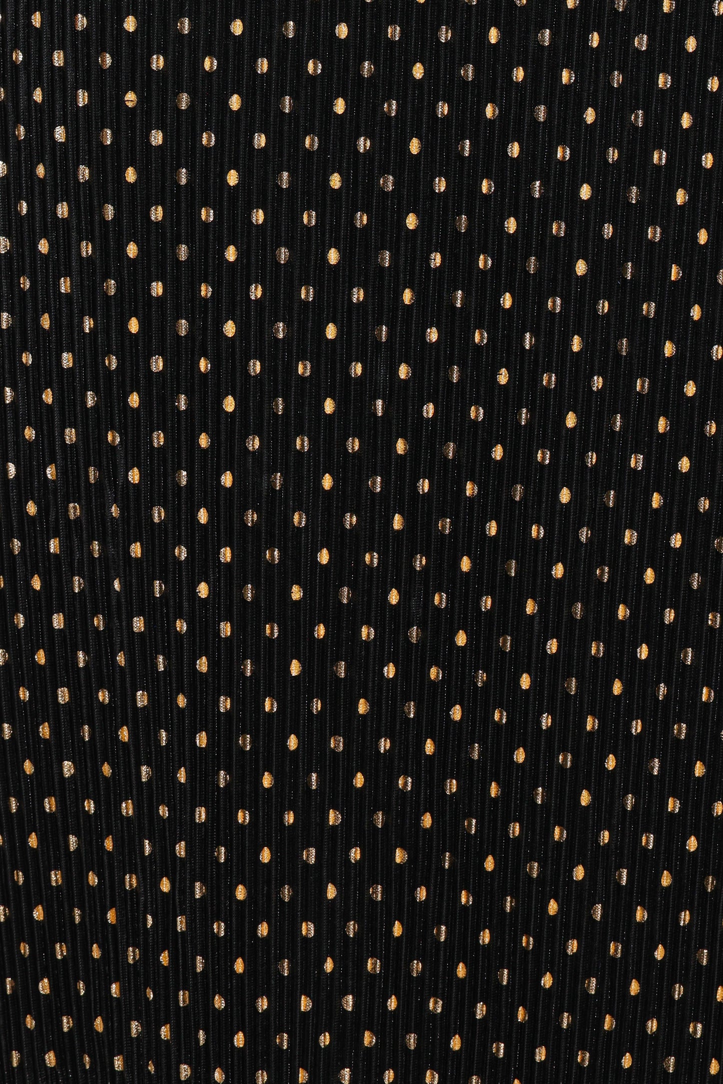 Melody Plisse Halter Maxi Dress - Black/Gold Polka Dot