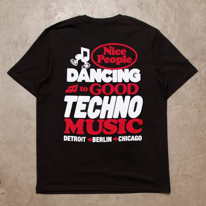 Poster Peoples Techno Back Print - Tshirt - Black